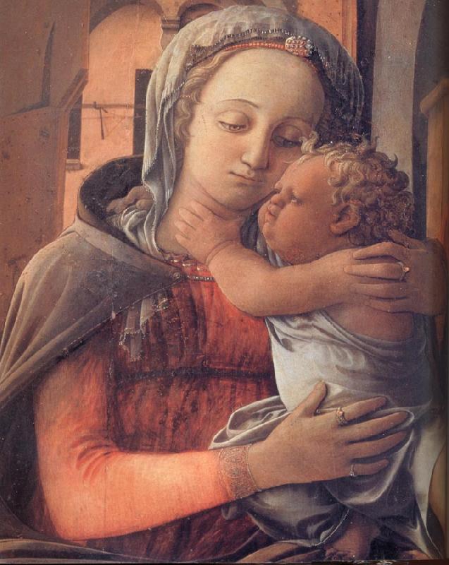 Fra Filippo Lippi Details of Madonna and Child Enthroned